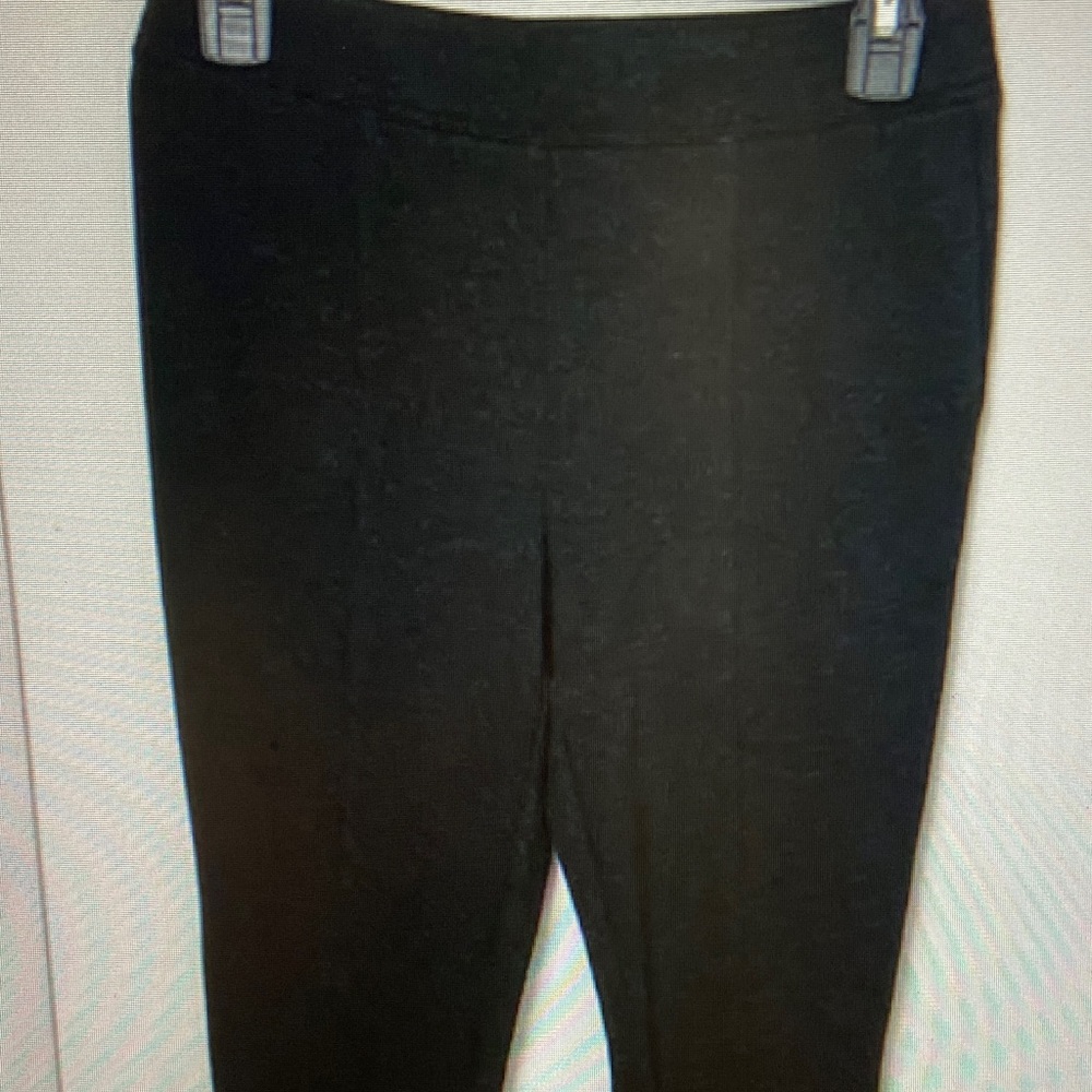Talbots Black Cropped Ponte Knit Ankle Pants